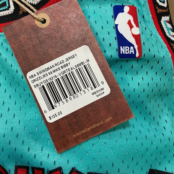 Mitchell & Ness NBA Swingman Road Jersey Grizzlies Mike Bibby 1998-99 Mens - Picture 10 of 10